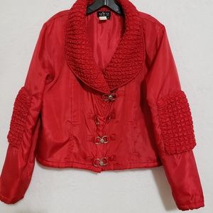Red short jacket size S, usa 2-4
